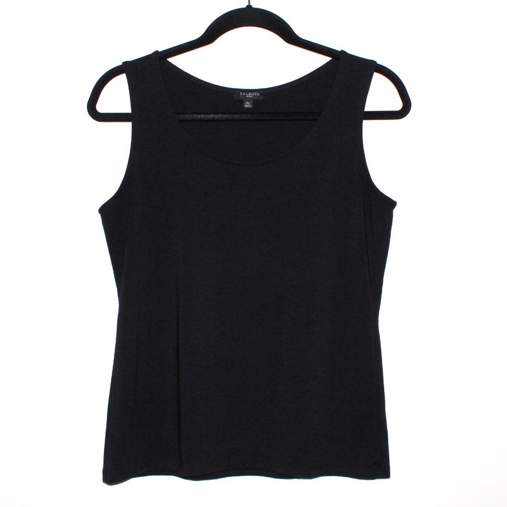 Talbots Black Stretch Jersey Tank Top
